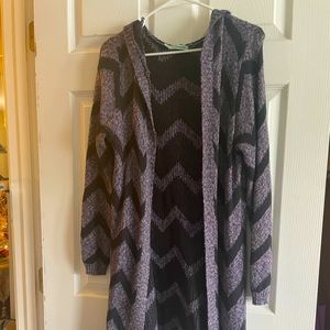 Maurice’s CL Purple and Black Hooded Sweater